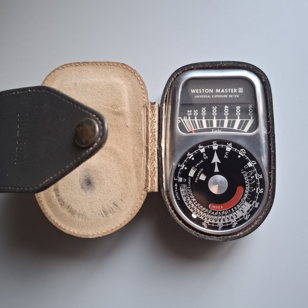 Vintage Master III Universal Exposure Meter With Leather Case Made In USA
